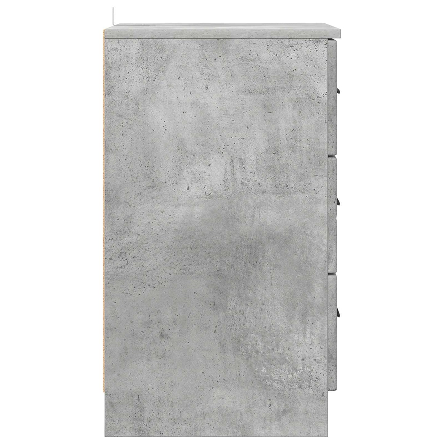 Armadio da Notte con cassetto Grigio cemento 38 x 38 x 66 cm | homemem39