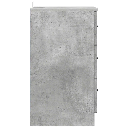 Armadio da Notte con cassetto Grigio cemento 38 x 38 x 66 cm | homemem39