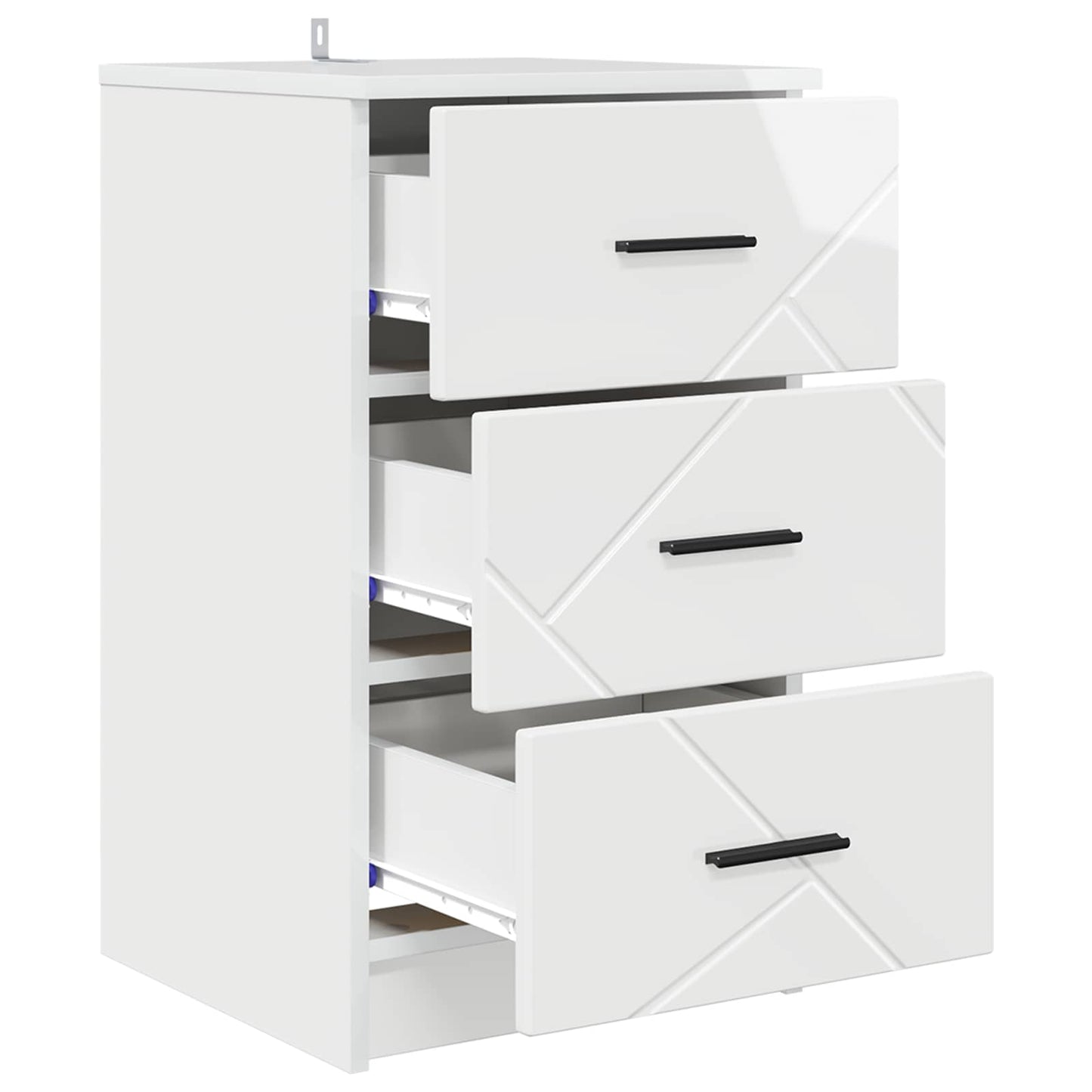 Armadio da Notte con cassetto Bianco lucido 38 x 38 x 66 cm | homemem39