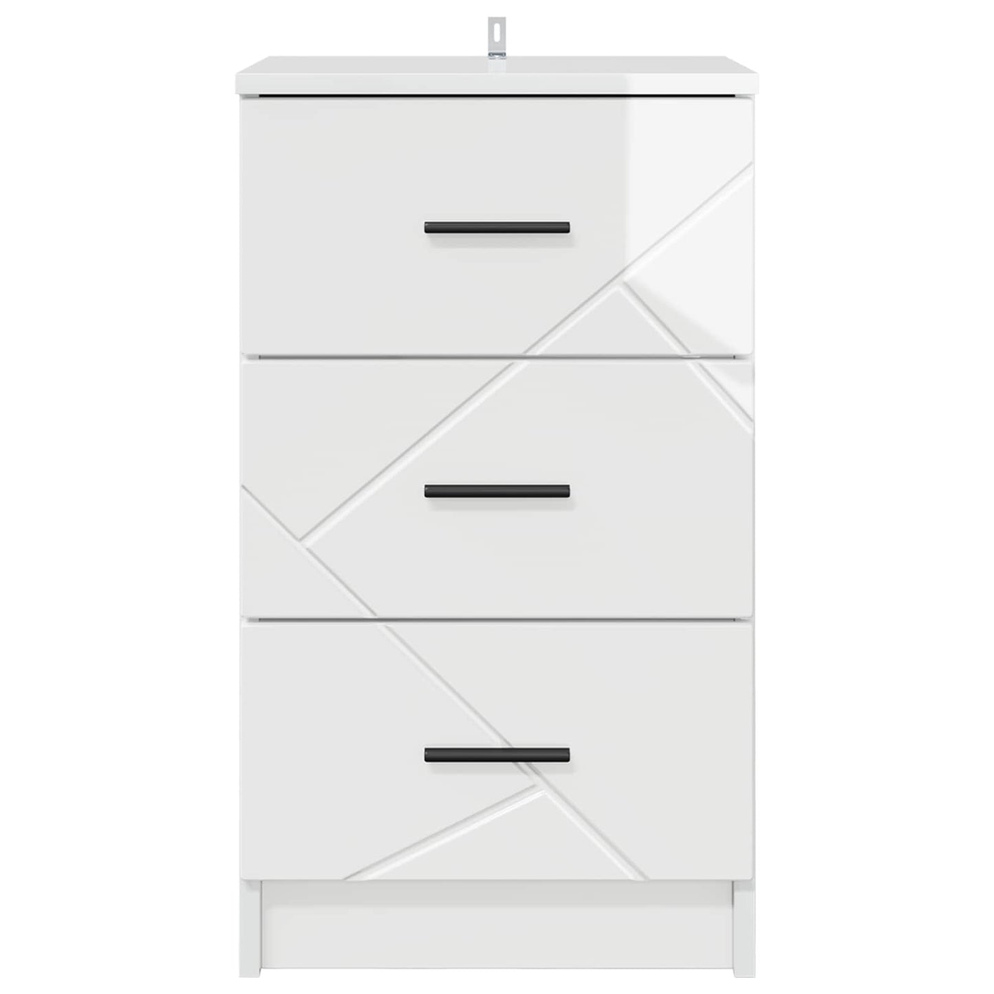 Armadio da Notte con cassetto Bianco lucido 38 x 38 x 66 cm | homemem39