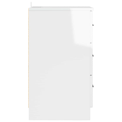 Armadio da Notte con cassetto Bianco lucido 38 x 38 x 66 cm | homemem39