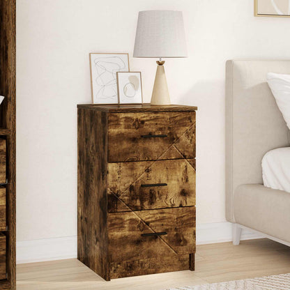 Armadio da Notte Rovere fumo 38 x 38 x 66 cm Legno multistrato