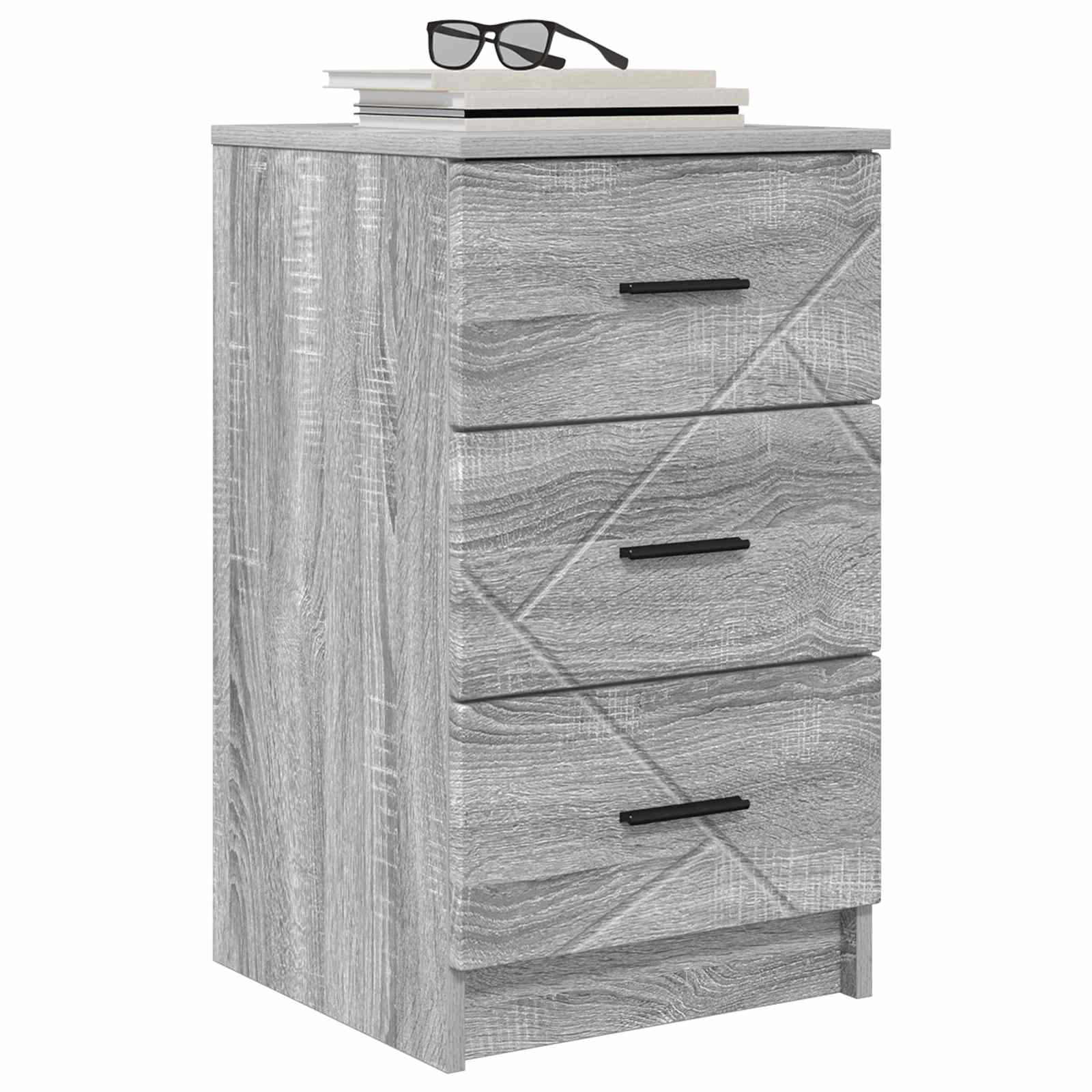 Armadio da Notte con cassetto Grigio sonoma 38 x 38 x 66 cm | homemem39