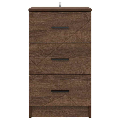 Armadio da Notte con cassetto Rovere marrone 38 x 38 x 66 cm