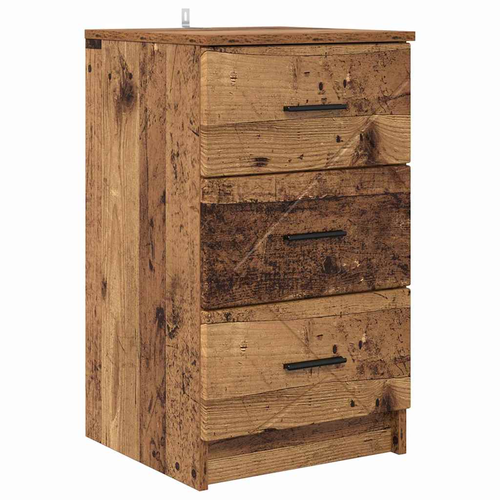 Armadio da Notte con cassetto Legno vecchio 38 x 38 x 66 cm | homemem39