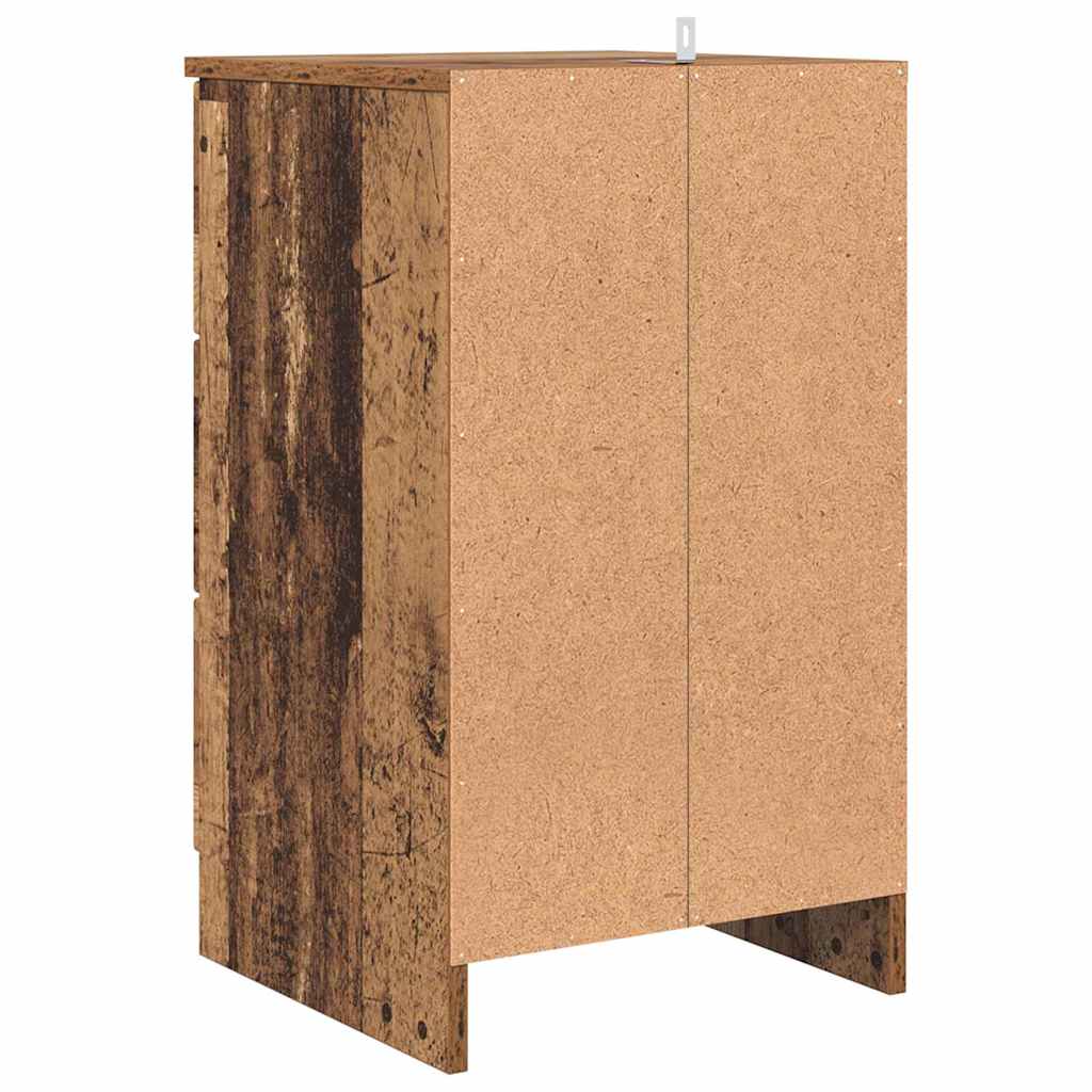 Armadio da Notte con cassetto Legno vecchio 38 x 38 x 66 cm | homemem39