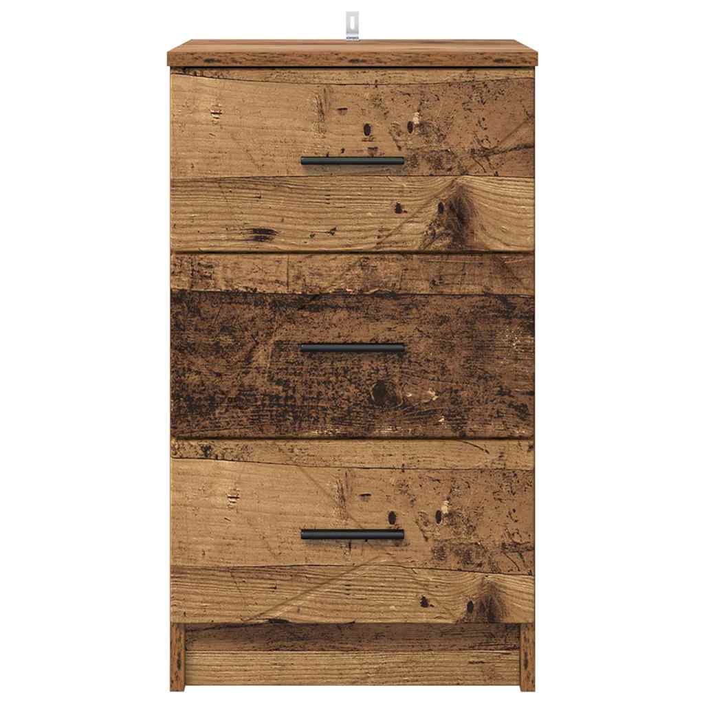 Armadio da Notte con cassetto Legno vecchio 38 x 38 x 66 cm | homemem39