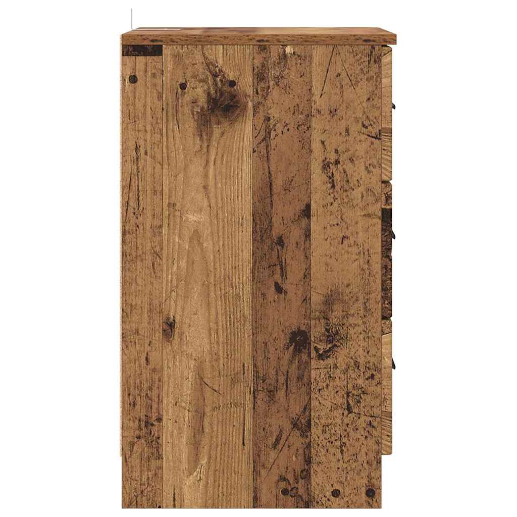 Armadio da Notte con cassetto Legno vecchio 38 x 38 x 66 cm | homemem39