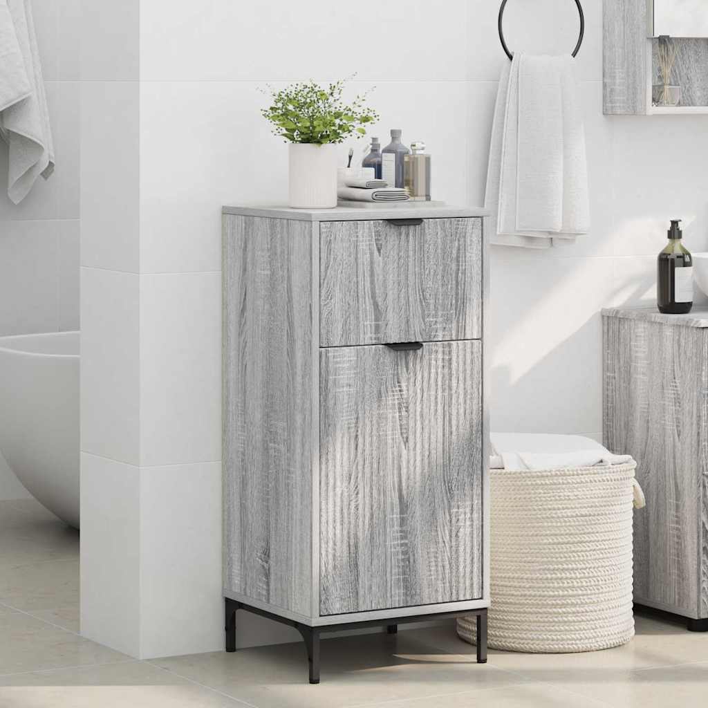 Mobile da Bagno con cassetto Grigio Sonoma 39,5 x 36 x 88 cm | homemem39