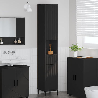 Mobile da Bagno Nero 31,5 x 33 x 190 cm | homemem39