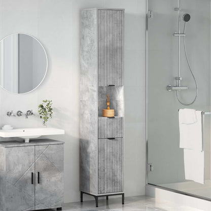 Mobile da Bagno Grigio cemento 31,5 x 33 x 190 cm | homemem39