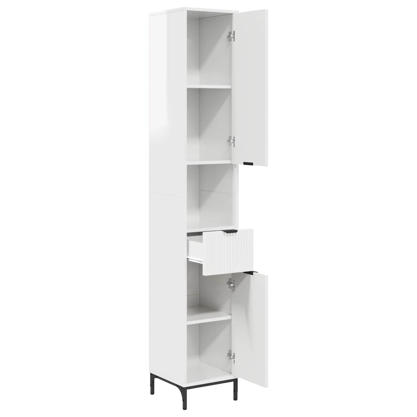 Mobile da Bagno Bianco Lucido 31,5 x 33 x 190 cm | homemem39