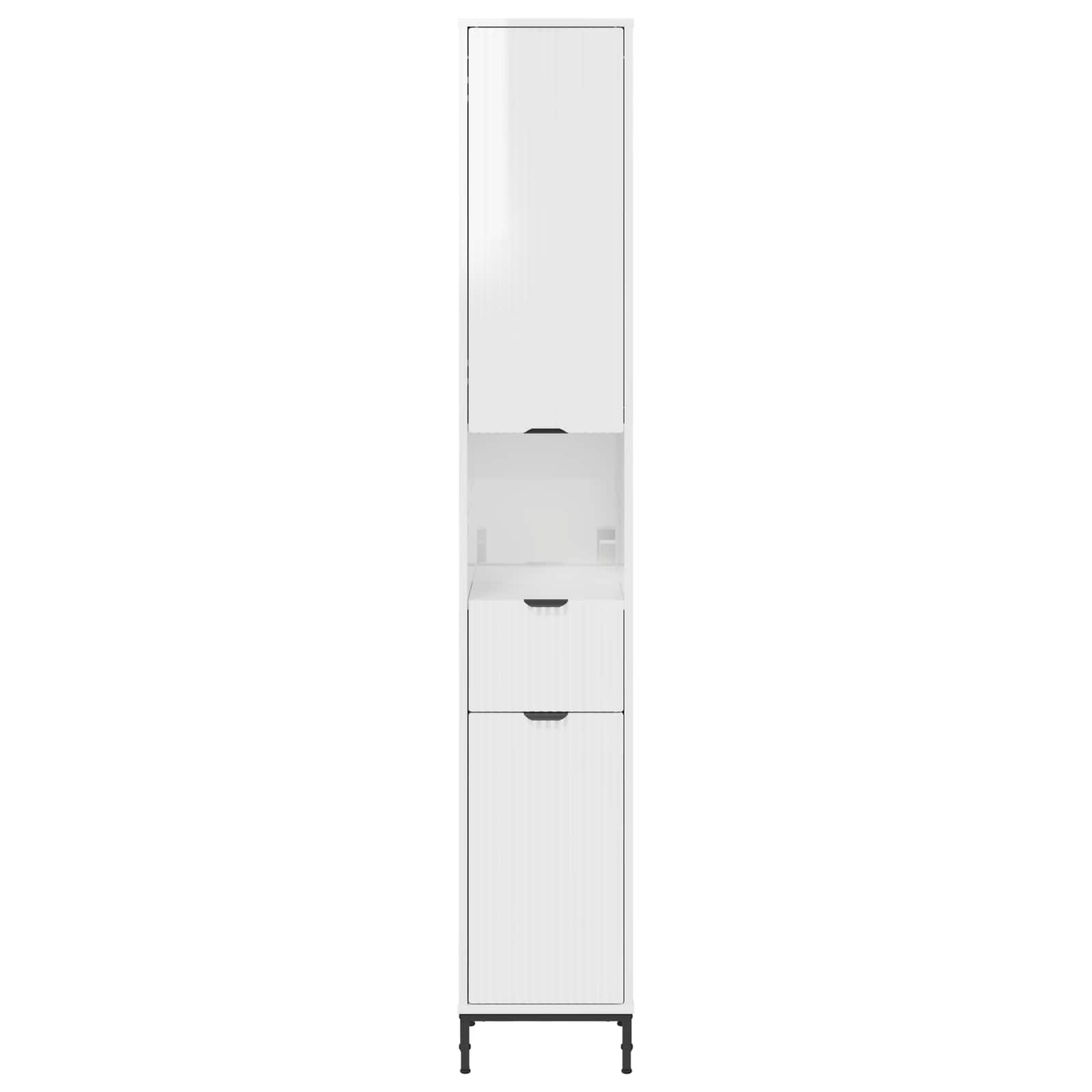 Mobile da Bagno Bianco Lucido 31,5 x 33 x 190 cm | homemem39