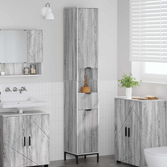Mobile da Bagno Grigio Sonoma 31,5 x 33 x 190 cm