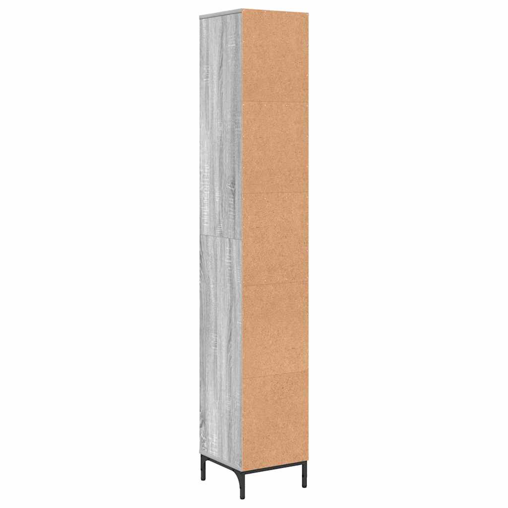 Mobile da Bagno con cassetto Grigio Sonoma 31,5 x 33 x 190 cm | homemem39