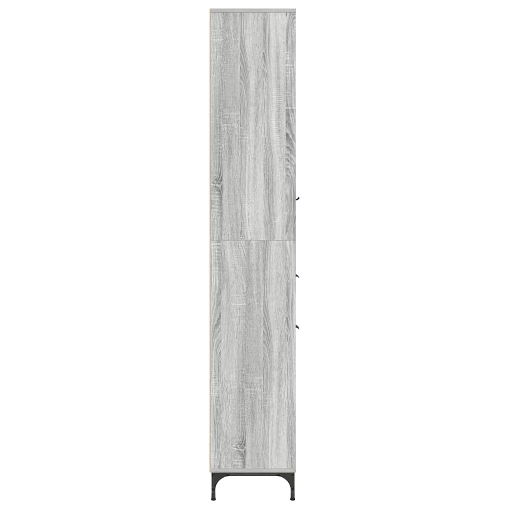 Mobile da Bagno con cassetto Grigio Sonoma 31,5 x 33 x 190 cm | homemem39