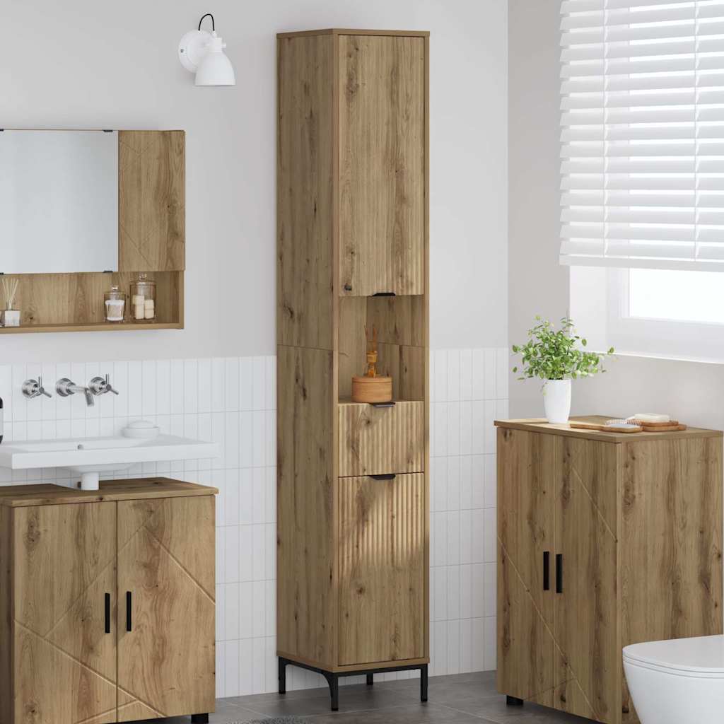 Mobile da Bagno Rovere artigianale 31,5 x 33 x 190 cm | homemem39