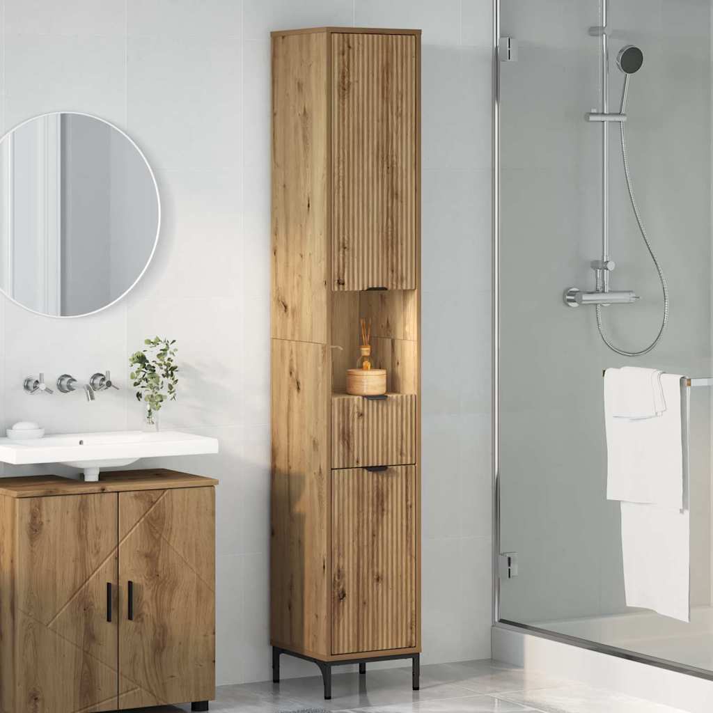 Mobile da Bagno Rovere artigianale 31,5 x 33 x 190 cm | homemem39