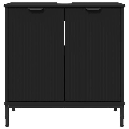 Armadio per Lavabo da Bagno Nero 60,5 x 33,5 x 61 cm | homemem39
