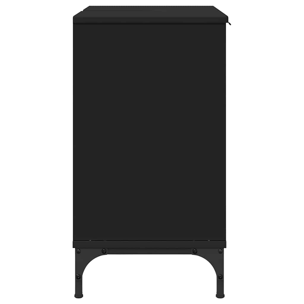 Armadio per Lavabo da Bagno Nero 60,5 x 33,5 x 61 cm | homemem39