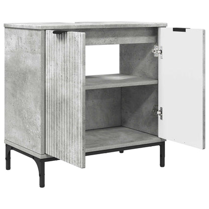 Armadio per Lavabo da Bagno Grigio cemento 60,5 x 33,5 x 61 cm