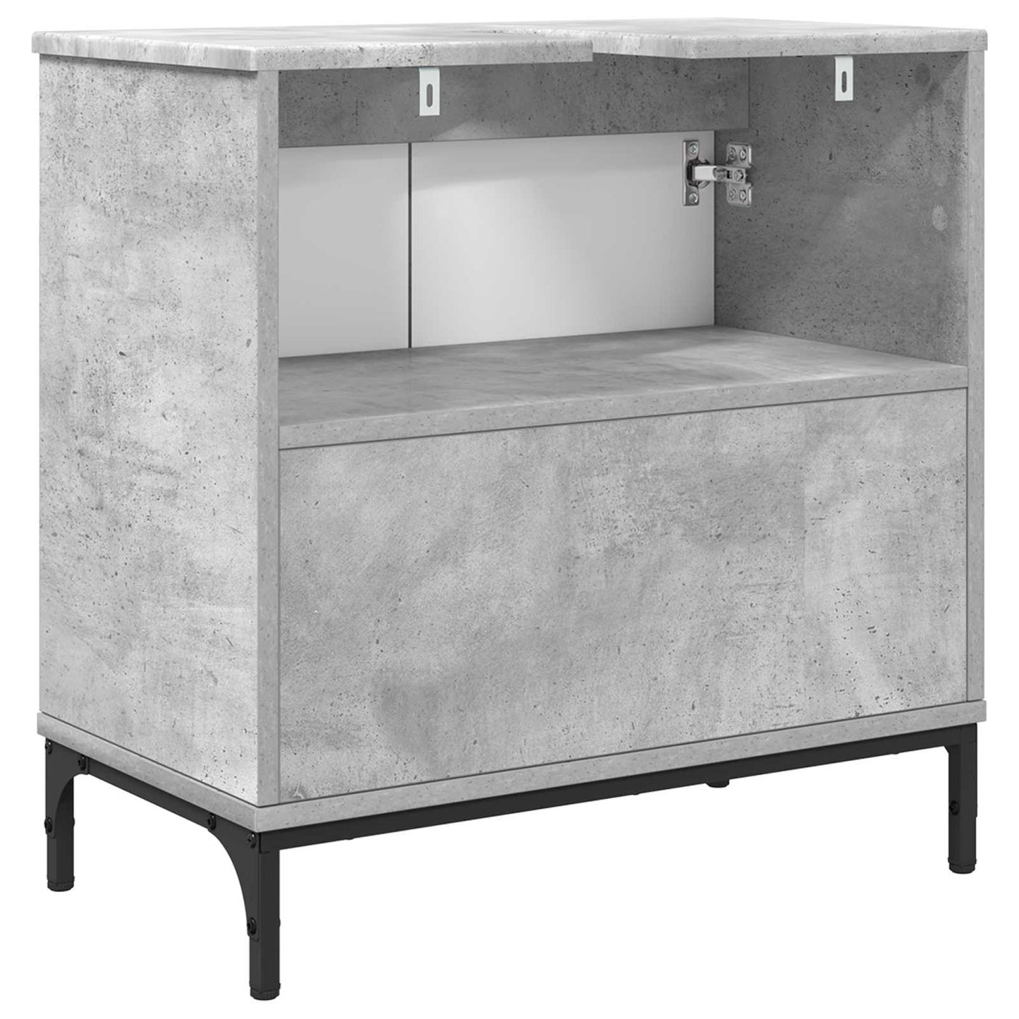 Armadio per Lavabo da Bagno Grigio cemento 60,5 x 33,5 x 61 cm