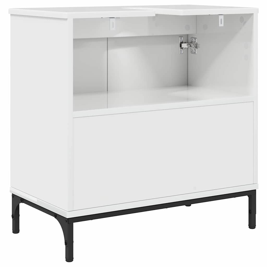 Armadio per Lavabo da Bagno Bianco lucido 60,5 x 33,5 x 61 cm | homemem39