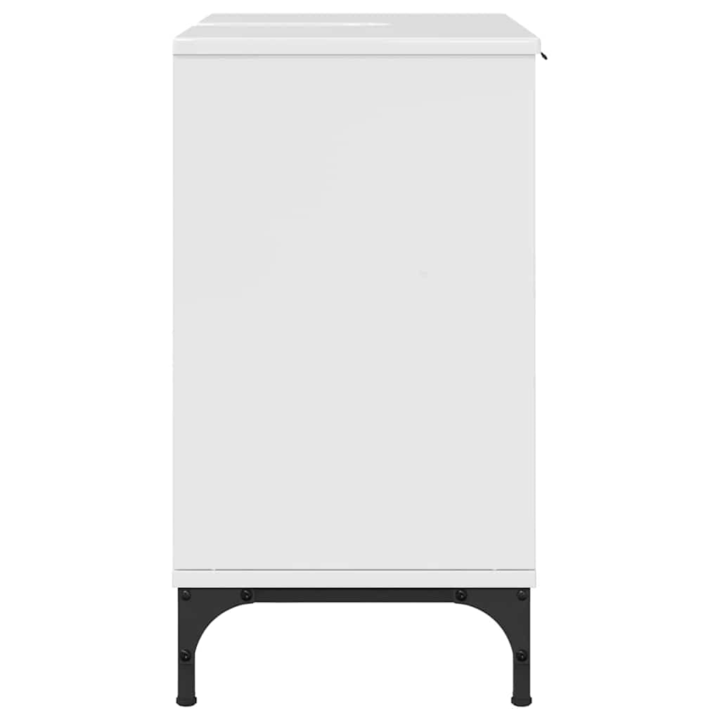 Armadio per Lavabo da Bagno Bianco lucido 60,5 x 33,5 x 61 cm | homemem39