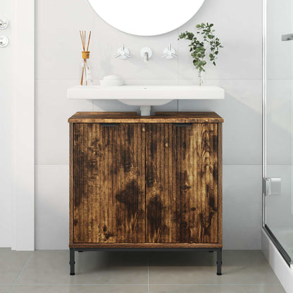 Armadio per Lavabo da Bagno Rovere fumé 60,5 x 33,5 x 61 cm