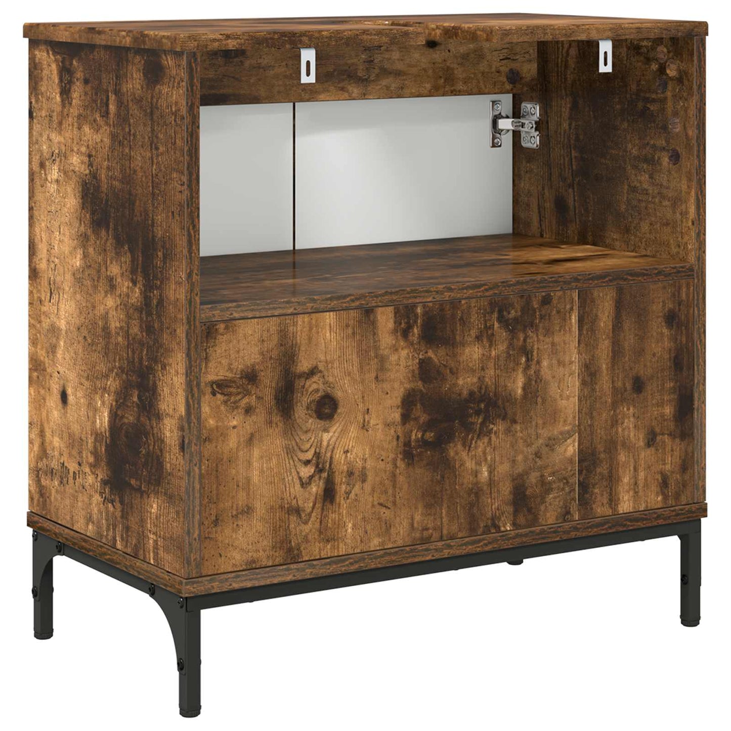 Armadio per Lavabo da Bagno Rovere fumé 60,5 x 33,5 x 61 cm
