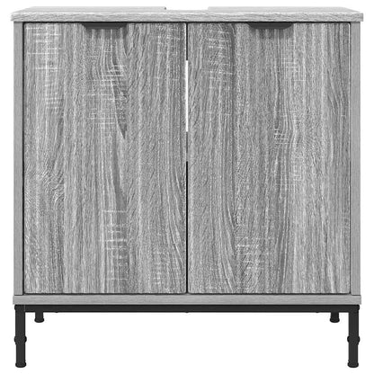 Armadio per Lavabo da Bagno Grigio Sonoma 60,5 x 33,5 x 61 cm | homemem39