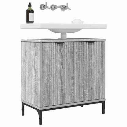 Armadio per Lavabo da Bagno Grigio Sonoma 60,5 x 33,5 x 61 cm | homemem39