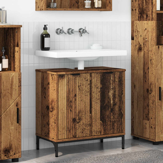 Armadio per Lavabo da Bagno Legno vecchio 60,5 x 33,5 x 61 cm
