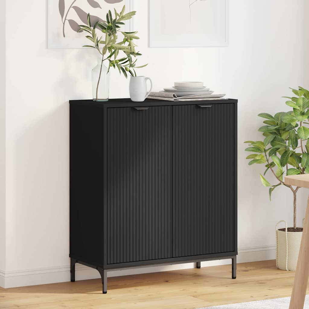 Credenza Nero 69.5 x 33 x 82 cm Legno multistrato