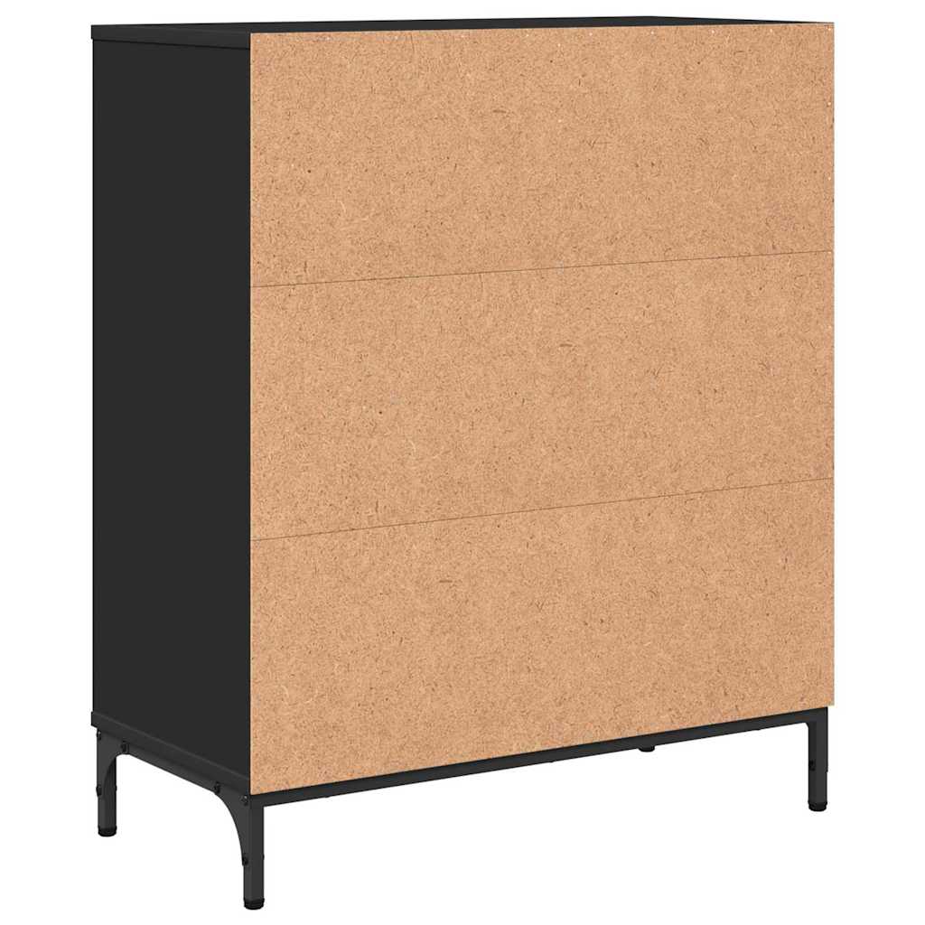 Credenza Nero 69.5 x 33 x 82 cm Legno multistrato