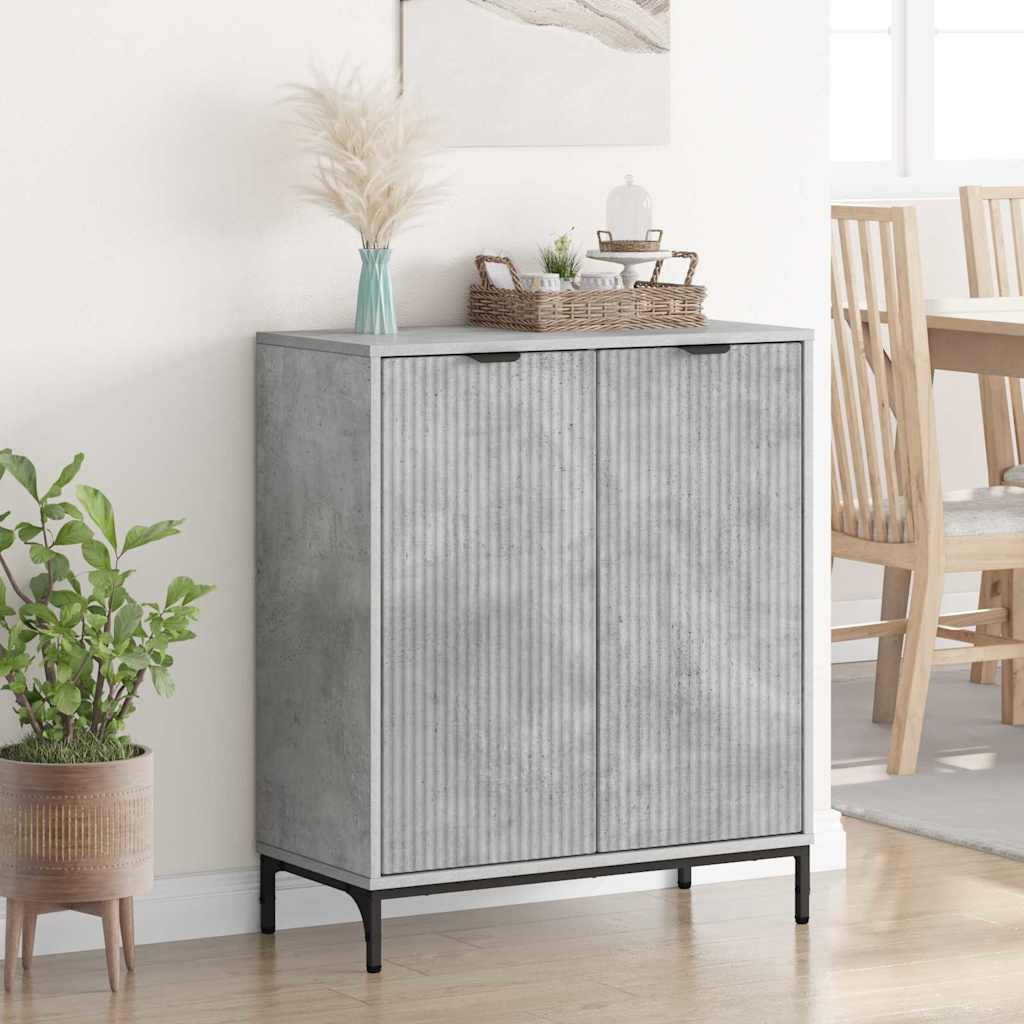 Credenza Grigio cemento 69.5 x 33 x 82 cm Legno multistrato