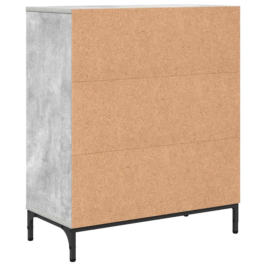 Credenza Grigio cemento 69.5 x 33 x 82 cm Legno multistrato