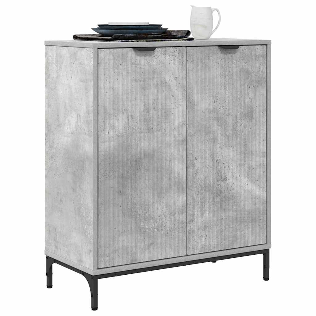 Credenza Grigio cemento 69.5 x 33 x 82 cm Legno multistrato