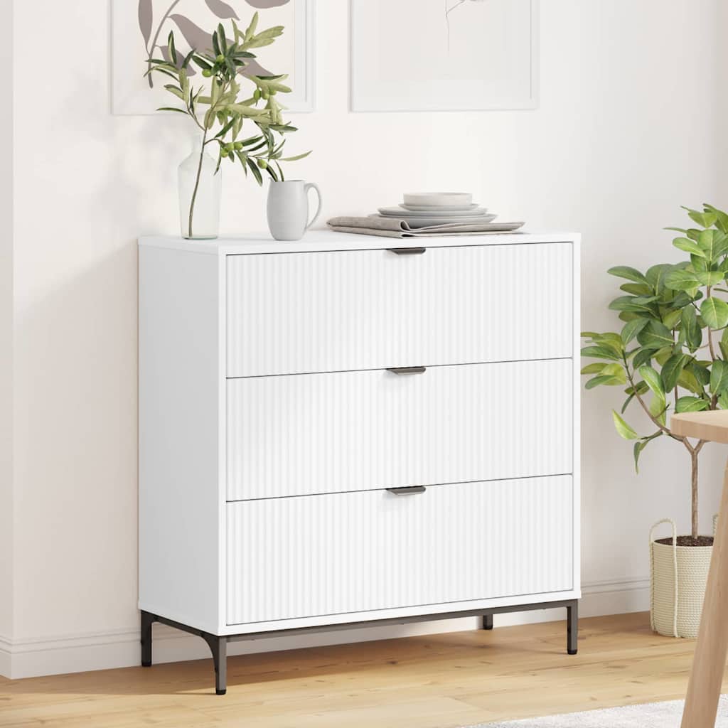 Credenza Bianco 79.5 x 33 x 82 cm Legno multistrato