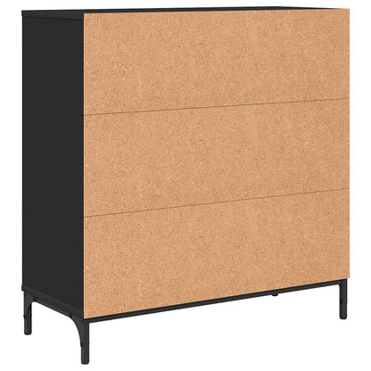 Credenza con cassetto Nero 79.5 x 33 x 82 cm Legno multistrato
