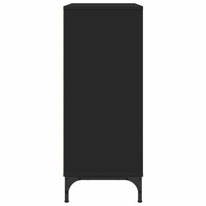 Credenza con cassetto Nero 79.5 x 33 x 82 cm Legno multistrato