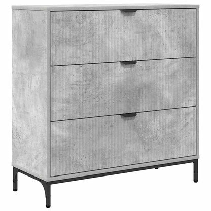 Credenza Grigio cemento 79.5 x 33 x 82 cm Legno multistrato