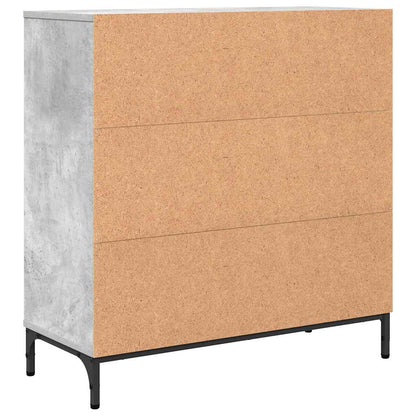 Credenza Grigio cemento 79.5 x 33 x 82 cm Legno multistrato