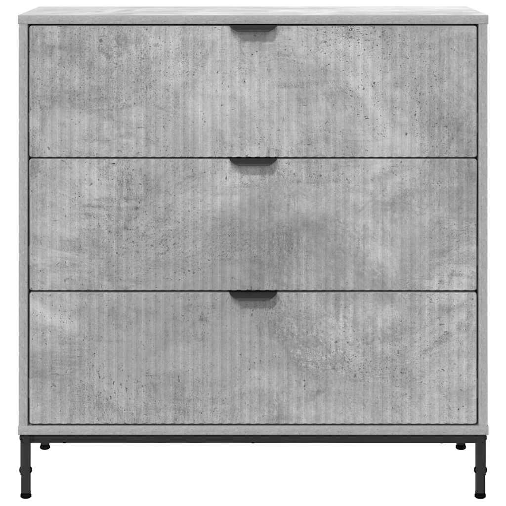 Credenza Grigio cemento 79.5 x 33 x 82 cm Legno multistrato