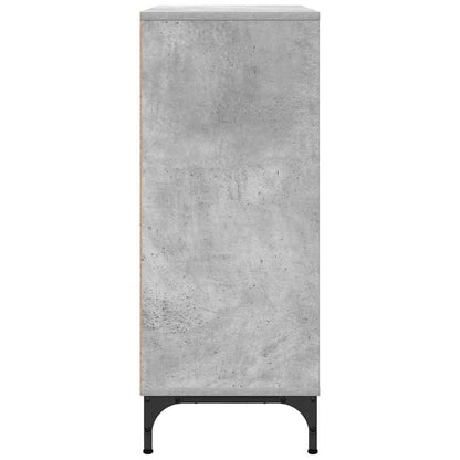 Credenza Grigio cemento 79.5 x 33 x 82 cm Legno multistrato