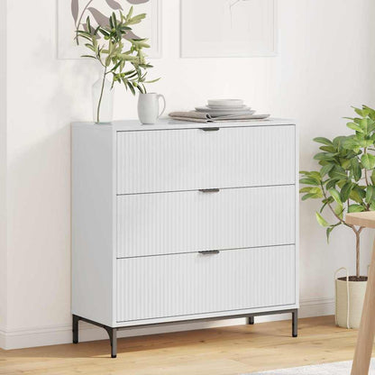 Credenza Bianco lucido 79.5 x 33 x 82 cm Legno multistrato