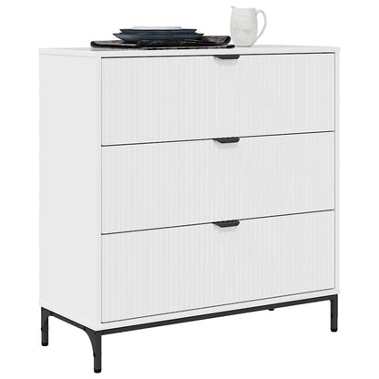 Credenza Bianco lucido 79.5 x 33 x 82 cm Legno multistrato