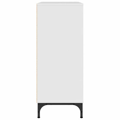 Credenza Bianco lucido 79.5 x 33 x 82 cm Legno multistrato