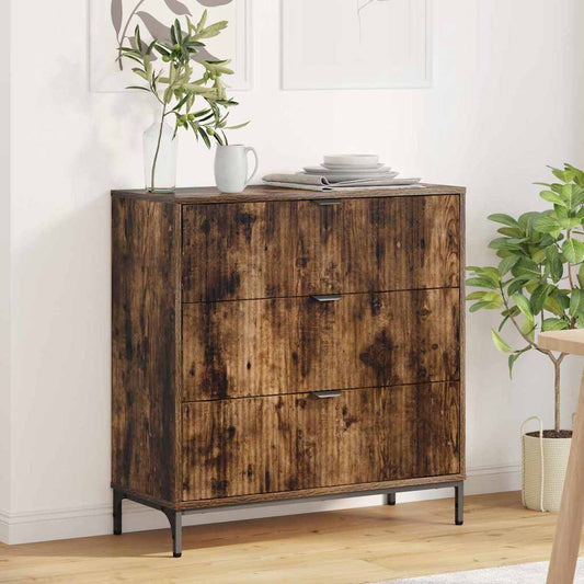 Credenza Rovere fumo 79.5 x 33 x 82 cm Legno multistrato