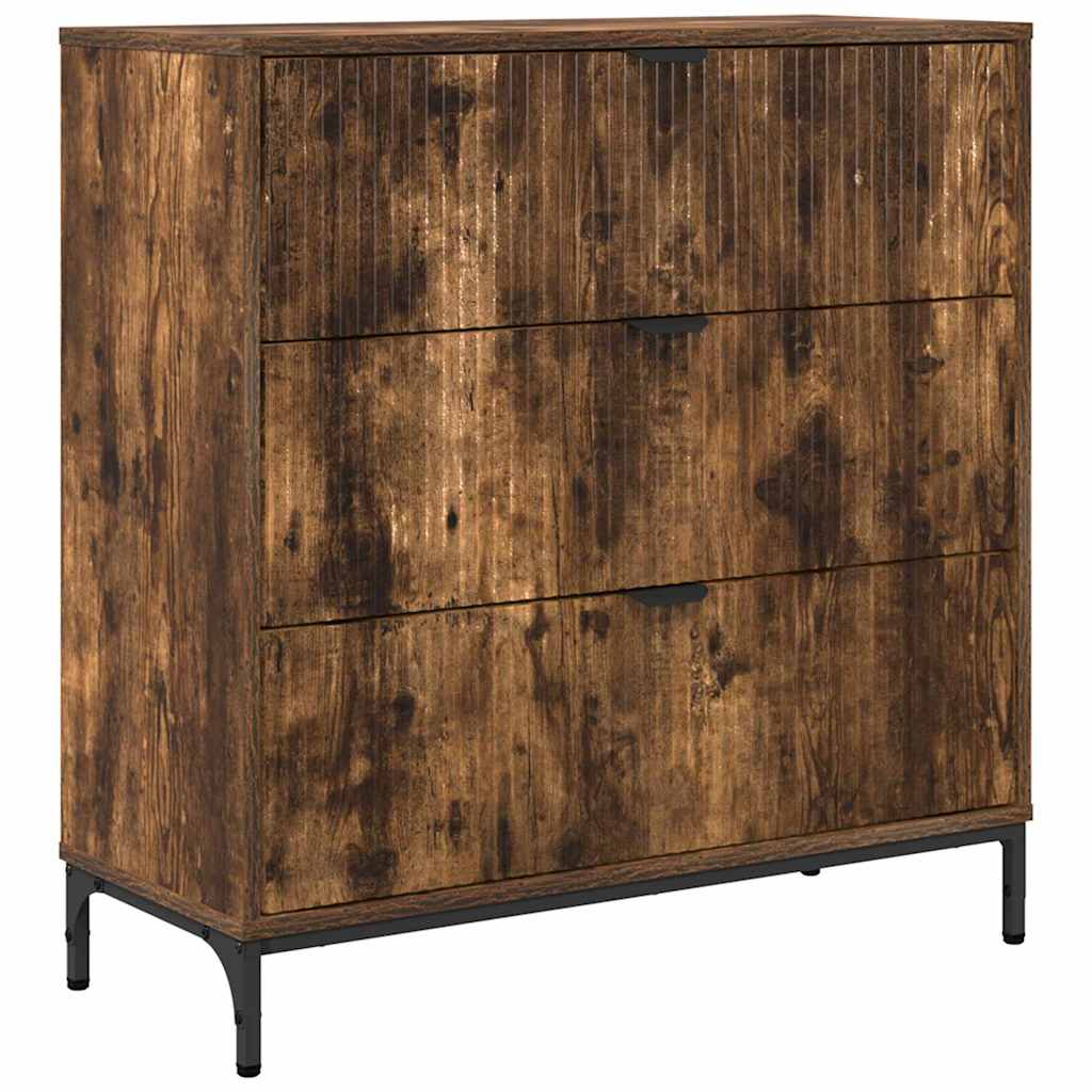 Credenza Rovere fumo 79.5 x 33 x 82 cm Legno multistrato
